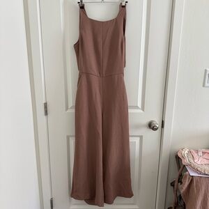 Aritzia Wilfred Square-Neck Jumpsuit - Nutmeg (8)